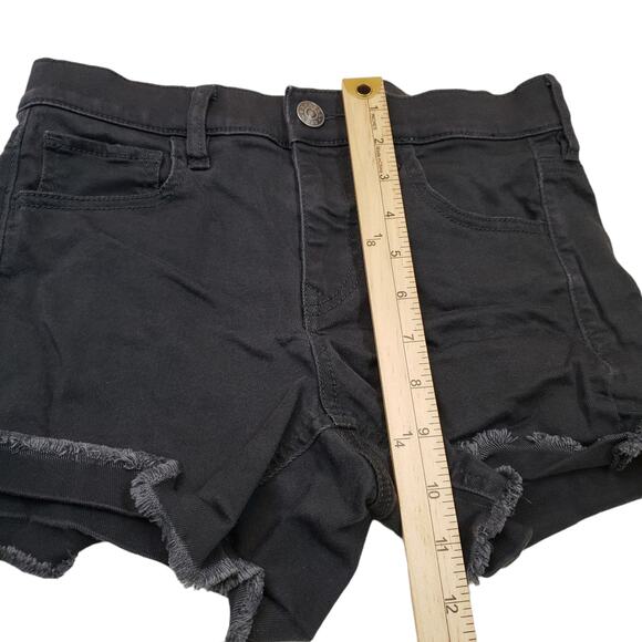 Express Shorts Hot Pants Womens 0 Stretch Mid Rise Black Cut Off Shorts Summer - Picture 4 of 9
